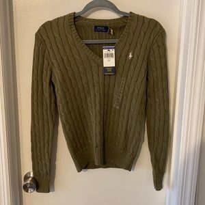 POLO Olive Green Sweater NWT